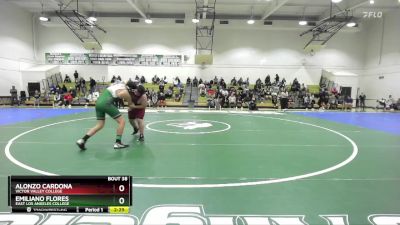 285 lbs Champ. Round 1 - Emiliano Flores, East Los Angeles College vs Alonzo Cardona, Victor Valley College