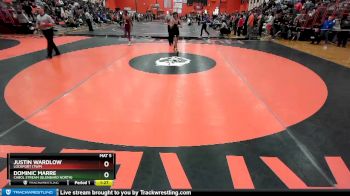 120 lbs Cons. Semi - Justin Wardlow, LOCKPORT (Twp) vs Dominic Marre, Carol Stream (GLENBARD NORTH)