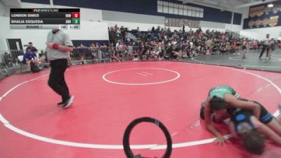 120 lbs Round 1 - Dhalia Esqueda, Arete Wrestling Academy vs London Simes, Rancho Bernardo WC