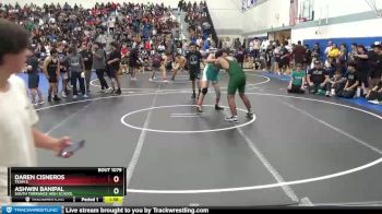 195 lbs Champ. Round 1 - Ashwin Banipal, South Torrance High School vs Daren Cisneros, Team S