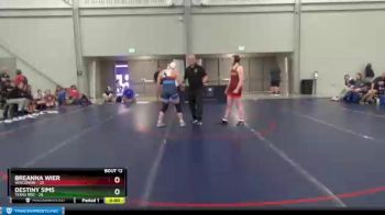 144 lbs Placement Matches (8 Team) - Breanna Wier, Wisconsin vs Destiny Sims, Texas Red