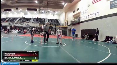 84 lbs Champ. Round 2 - Mickey Holbrook, Franklin Central Wrestling Club vs Wade Viers, Bealmear Wrestling Club