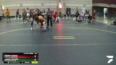 130 lbs Quarterfinal - Tommy Banas, American Gladiators vs Aaron Wilson, Elite Athletic Club