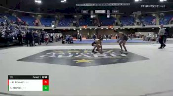 113 lbs Cons. Round 4 - Anas Ahmed, Stagg vs Tyler Martin, Naperville Central