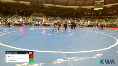 110 lbs Quarterfinal - Colby Hall, Bristow Youth Wrestling vs Truitt Dudley, Mannford Pirate Youth Wrestling