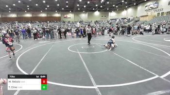 70 lbs Quarterfinal - Mason Rebolo, Savage House WC vs Tristan Cline, Yuba Sutter Combat