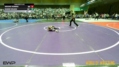 52 lbs Round Of 16 - Brooks Sombke, Sniper Wrestling Academy vs Raiden Wilson, Mat Demon Wrestling Club