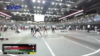 125 lbs Quarterfinal - Ethan Bonewell, Kansas Young Guns Wrestling Cl vs Kortney Akpan, WTC