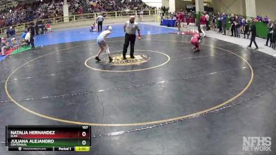 107 lbs Quarterfinal - Natalia Hernandez, Elko vs Juliana Alejandro, Centennial