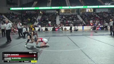 115 lbs Quarterfinal - Sydnee Sleichter, Trailhands vs Myrta Sanchez, Derby