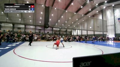 Junior Boys FS - 157 lbs Champ. Round 1 - William Lowery, WA vs Gavin Meraw, CA