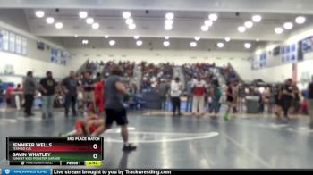 68-76 lbs 3rd Place Match - Gavin Whatley, Sunkist Kids Monster Garage vs Jennifer Wells, Team So Cal