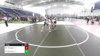 144 lbs Consi Of 8 #1 - Mikey Flanagan, Reign WC vs Mason Espinoza, Impact Wrestling Club