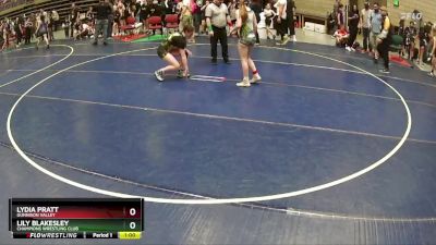 130 lbs 3rd Place Match - Lily Blakesley, Champions Wrestling Club vs Lydia Pratt, Gunnison Valley