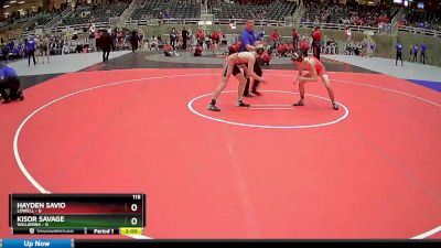 115 lbs Round 2 (4 Team) - Kisor Savage, Willamina vs Hayden Savio, Lowell