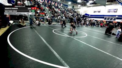 47-51 lbs Round 5 - Zeneya Parker, So Cal Hammers Wrestling vs Devynee Cruz, Pounders WC