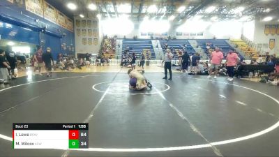 150 lbs Round 6 (8 Team) - Marlin Wilcox, Athens Christian vs Isaac Lowe, Braves WC