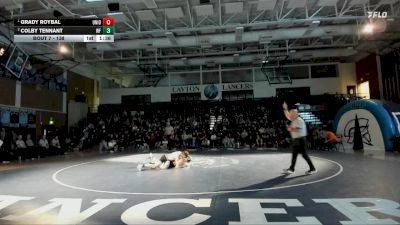 138 lbs 1st Place Match - Grady Roybal, Union vs Colby Tennant, West Field