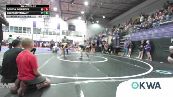 76 lbs Semifinal - Boston Bollinger, Tulsa Blue T Panthers vs Grayson Vanzant, Bristow Elementary Wrestling Club
