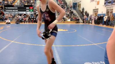 132 lbs Quarterfinal - Cooper Meyer, Wheatland vs TJ Harrington, Newcastle