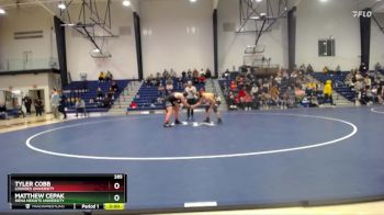 285 lbs Cons. Round 1 - Matthew Cepak, Siena Heights University vs Tyler Cobb, Lourdes University