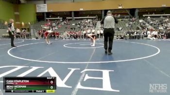 144 lbs Finals (8 Team) - Beau Hickman, TUTTLE vs Cash Stapleton, CUSHING