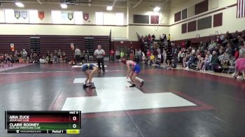 J-3 lbs Quarterfinal - Claire Rooney, Outlaw Wrestling Club vs Aria Zuck, Jesup Mat Club