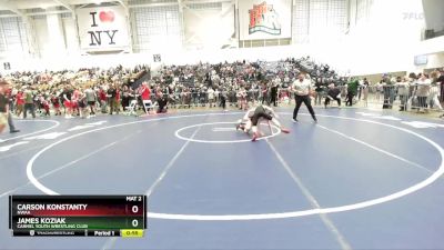 75 lbs Champ. Round 1 - James Koziak, Carmel Youth Wrestling Club vs Carson Konstanty, NWAA