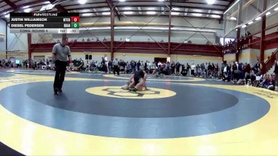 144 lbs Cons. Round 4 - Diesel Pedersen, Broken Arrow vs Justin Williamson, Mount Carmel