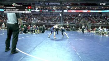 3A-138 lbs Cons. Round 2 - Collin Frost, Davenport Central vs Greyson Willett, Pleasant Valley
