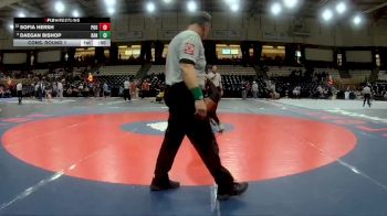 155 lbs Cons. Round 1 - Daegan Bishop, Randallstown vs Sofia Hersh, Poolesville