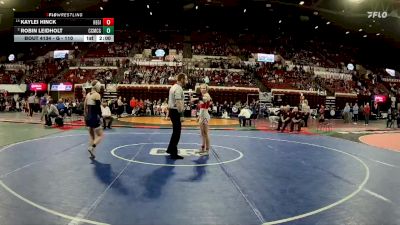 G - 110 lbs Champ. Round 2 - Kaylei Hinck, Helena Girls vs Robin Leidholt, Custer Co. (Miles City) Girls