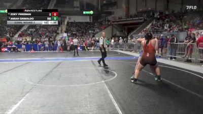 185 lbs Cons. Round 3 - Zoey Freeman, Lawrence Elite vs Amiah Grimaldo, Holcomb Wrestling Club