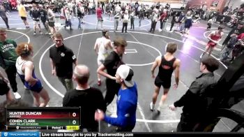 132 lbs Cons. Round 5 - Hunter Duncan, Hanford vs Cohen Clark, West Valley (Spokane)