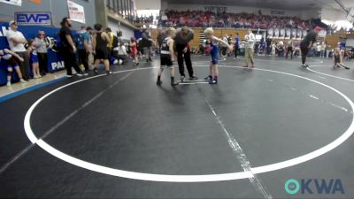 52 lbs Consi Of 8 #2 - Bradley Brown, Harrah Little League Wrestling vs Wyatt Adkisson, Team Nomad