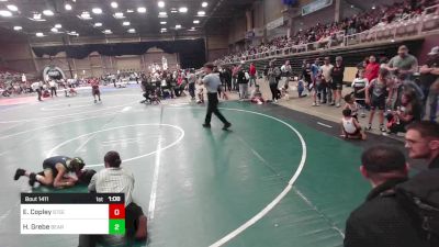 65 lbs Quarterfinal - Elijah Copley, Steel City Reloaded WC vs Hunter Grebe, Bearcave WC