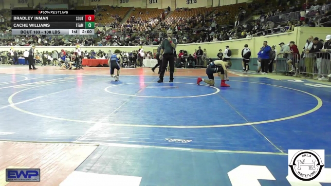 108 lbs Round Of 16 - Bradley Inman, Southmoore SaberCats Wrestling vs ...
