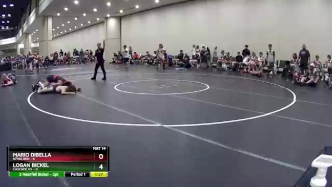 113 lbs Semis & Wb (16 Team) - Mario Dibella, NFWA Red vs Logan Bickel ...