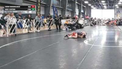 96 lbs Round 4 (2:15pm Saturday) - Joey Cotter, CTWHALE vs Crew Musselman, PA USA