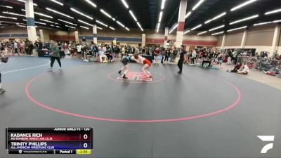 120 lbs Cons. Round 3 - Kadance Rich, NG Bombers Wrestling Club vs Trinity Phillips, All American Wrestling Club