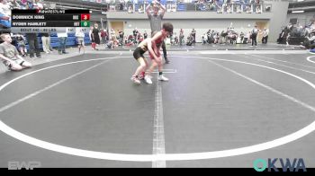 49 lbs Consi Of 8 #2 - Dominick King, OKC Saints Wrestling vs Ryder Hamlett, HBT Grapplers