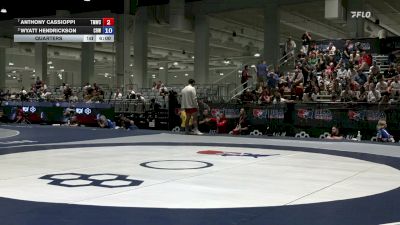 125 kg Quarters - Anthony Cassioppi, Titan Mercury Wrestling Club (TMWC) vs Wyatt Hendrickson, Cowboy RTC/WCAP