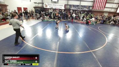 76 lbs Quarterfinal - Cooper Bagley, Westlake vs Taft Torres, Payson Lions Wrestling Club