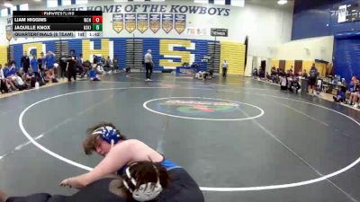 285 lbs Quarterfinals (8 Team) - Jaquille Knox, Osceola (Kissimmee) vs Liam Higgins, Wellington Community Hs