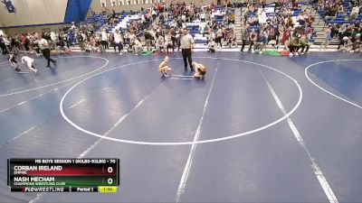 70 lbs Cons. Round 3 - Corban Ireland, Empire vs Nash Mecham, Champions Wrestling Club