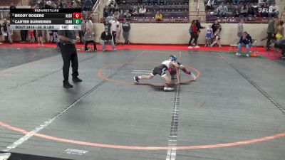 55_B lbs 5th Place - Brody Rogers, Neshaminy vs Carter Burneisen, Cranberry