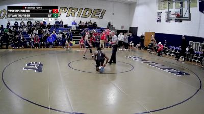 145 lbs Quarterfinal - Tave Dzubinski, Peters Township vs Dylan Thurber, Butler