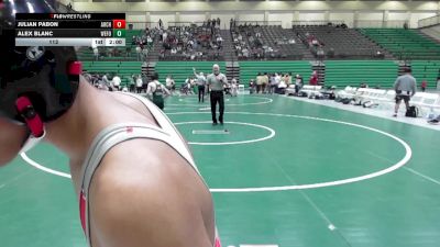 113 lbs 4th Wrestleback (16 Team) - Alex Blanc, West Forsyth vs Julian Pabon, Archer