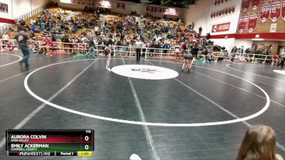 115 lbs Cons. Round 2 - Aurora Colvin, Star Valley vs Emily Ackerman, Campbell County