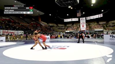 Cadet Boys Lower - 132 lbs Champ. Round 1 - Jayson Quezada, Daniel Cormier Wrestling Club vs Riley Araki